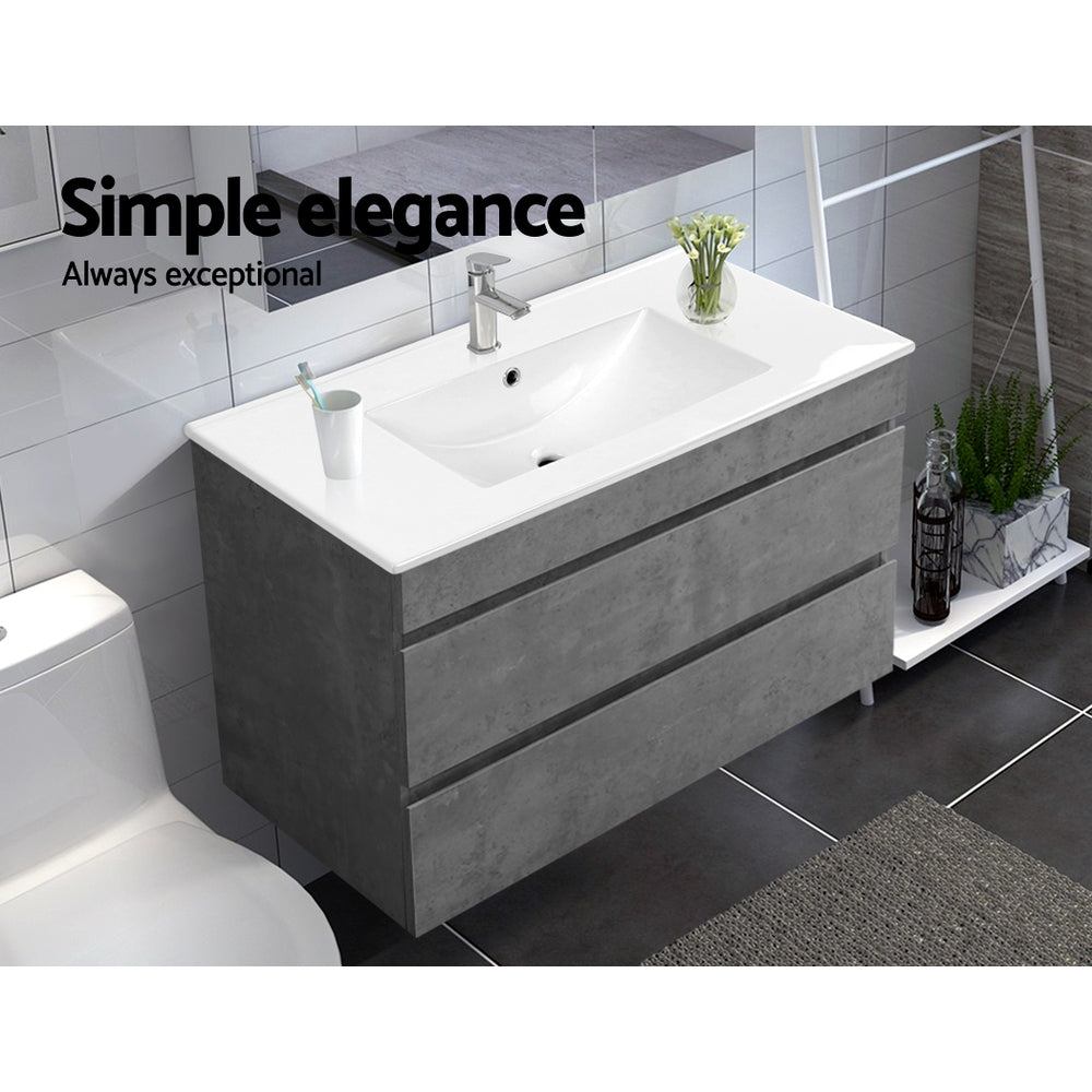 Cefito Vanity Unit 915mm with Basin Grey BV-YQ02-900-CEMENT-ABC