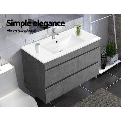 Cefito Vanity Unit 915mm with Basin Grey BV-YQ02-900-CEMENT-ABC