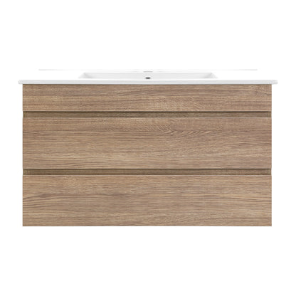 Cefito Vanity Unit 915mm with Basin Oak BV-YQ02-900-OAK-ABC