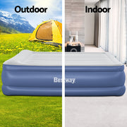 Bestway Air Mattress King Inflatable Bed 56cm Airbed Blue BW-BED-K-61-67692