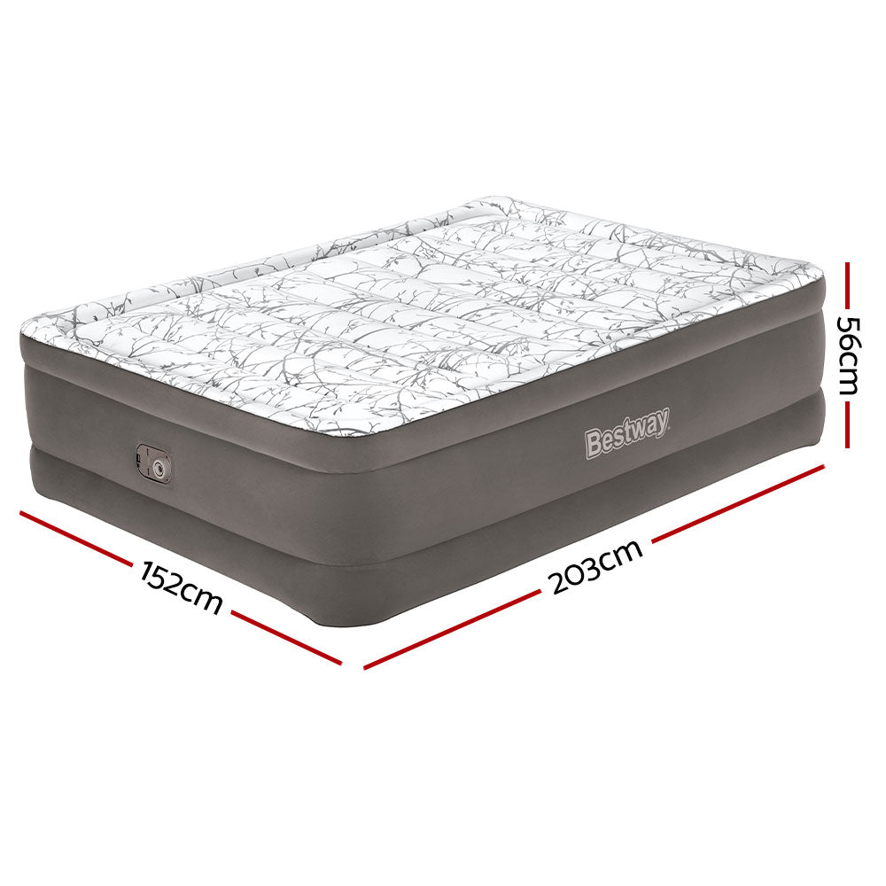 Bestway Air Mattress Queen Inflatable Bed 56cm Airbed Grey BW-BED-Q-56-6713E
