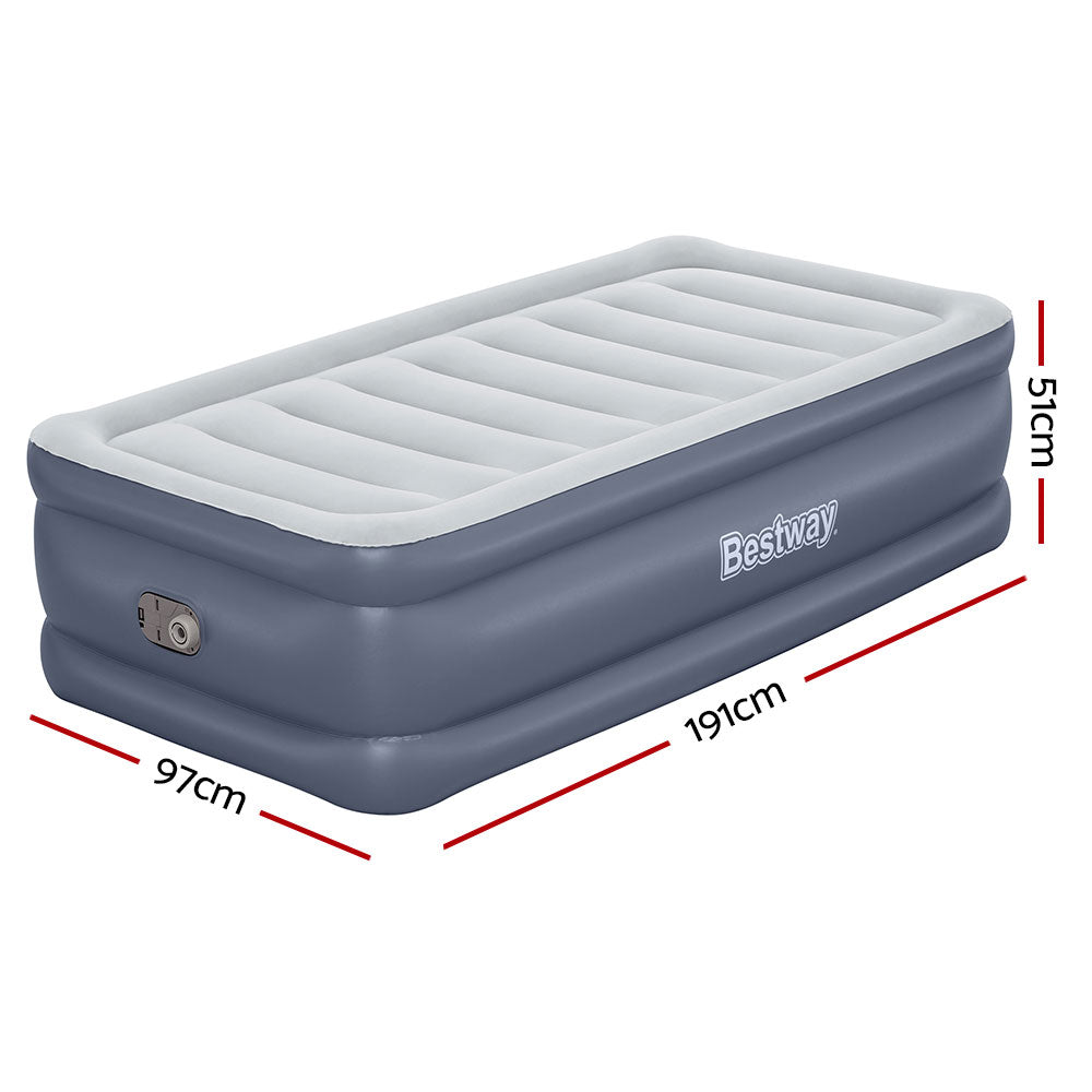 Bestway Mattress Air Bed Single Size 51CM Inflatable Camping Beds Home Outdoor BW-BED-S-51-6713G