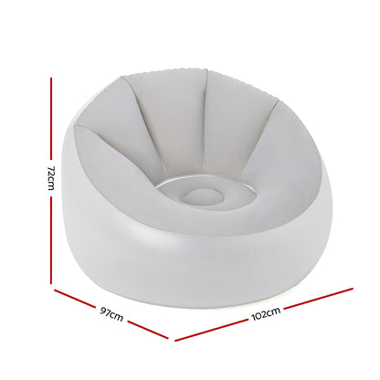 Bestway Inflatable Air Chair Sofa Lounge Seat LED Light BW-CHAIR-75086-GR