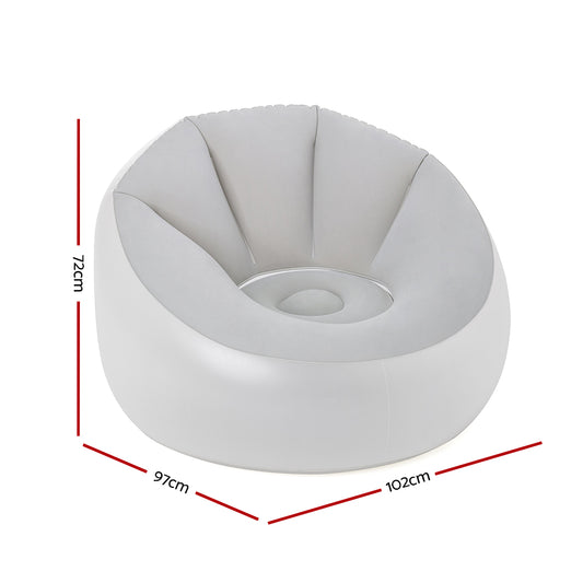 Bestway Inflatable Air Chair Sofa Lounge Seat LED Light BW-CHAIR-75086-GR