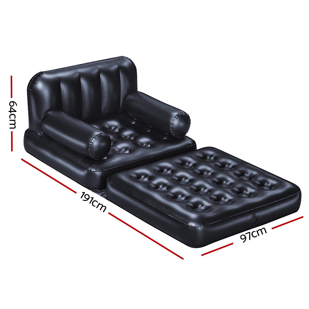 Bestway Inflatable Air Chair Seat Lounge Couch Lazy Sofa Blow Up Ottoman BW-CHAIR-75114-BK