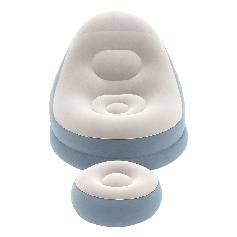 Bestway Inflatable Air Chair Seat Couch Lazy Sofa Lounge Ottoman Purple/Blue BW-CHAIR-T-75053