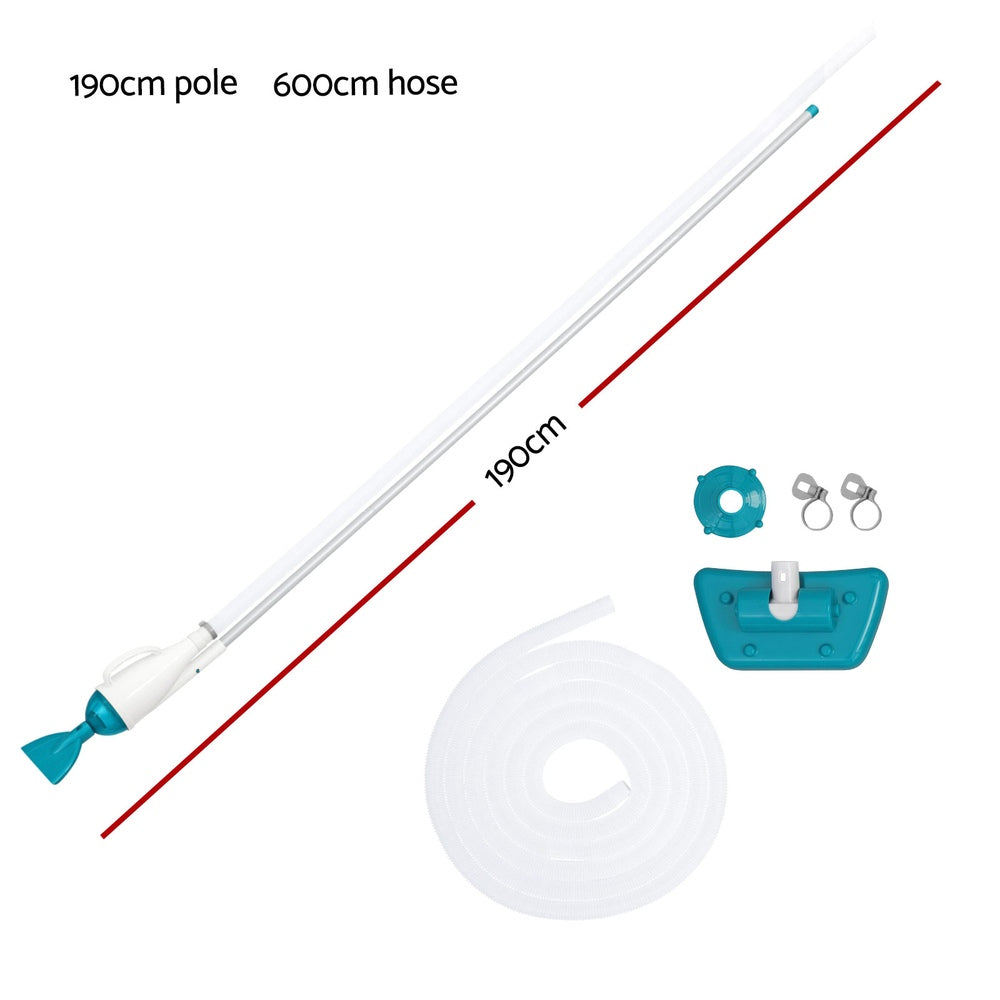 Bestway Pool Cleaner 2 Cleaning Heads Vacuum 6m Hose 1.9m Aluminium Pole BW-CLEANER-58212