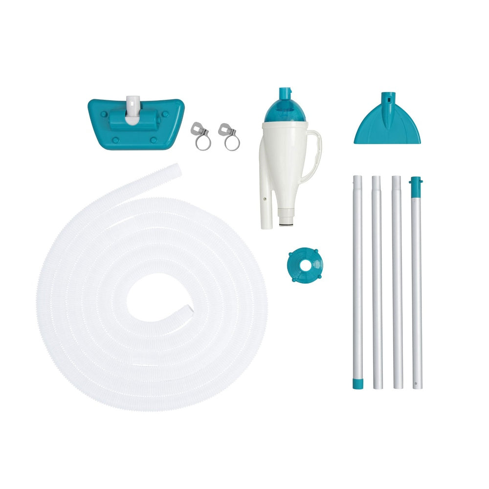 Bestway Pool Cleaner 2 Cleaning Heads Vacuum 6m Hose 1.9m Aluminium Pole BW-CLEANER-58212