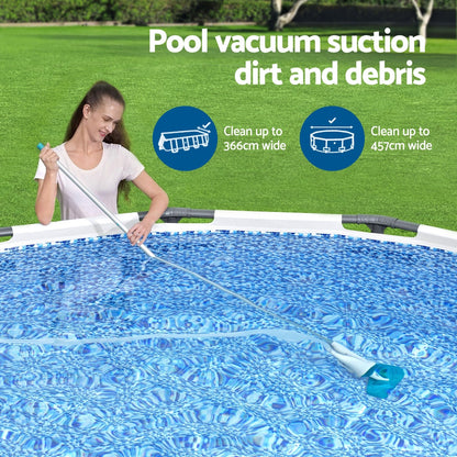 Bestway Pool Cleaner 2 Cleaning Heads Vacuum 6m Hose 1.9m Aluminium Pole BW-CLEANER-58212