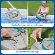 Bestway Robotic Pool Cleaner Cordless Automatic Robot Clean Swimming Pools Floor BW-CLEANER-RO-58864