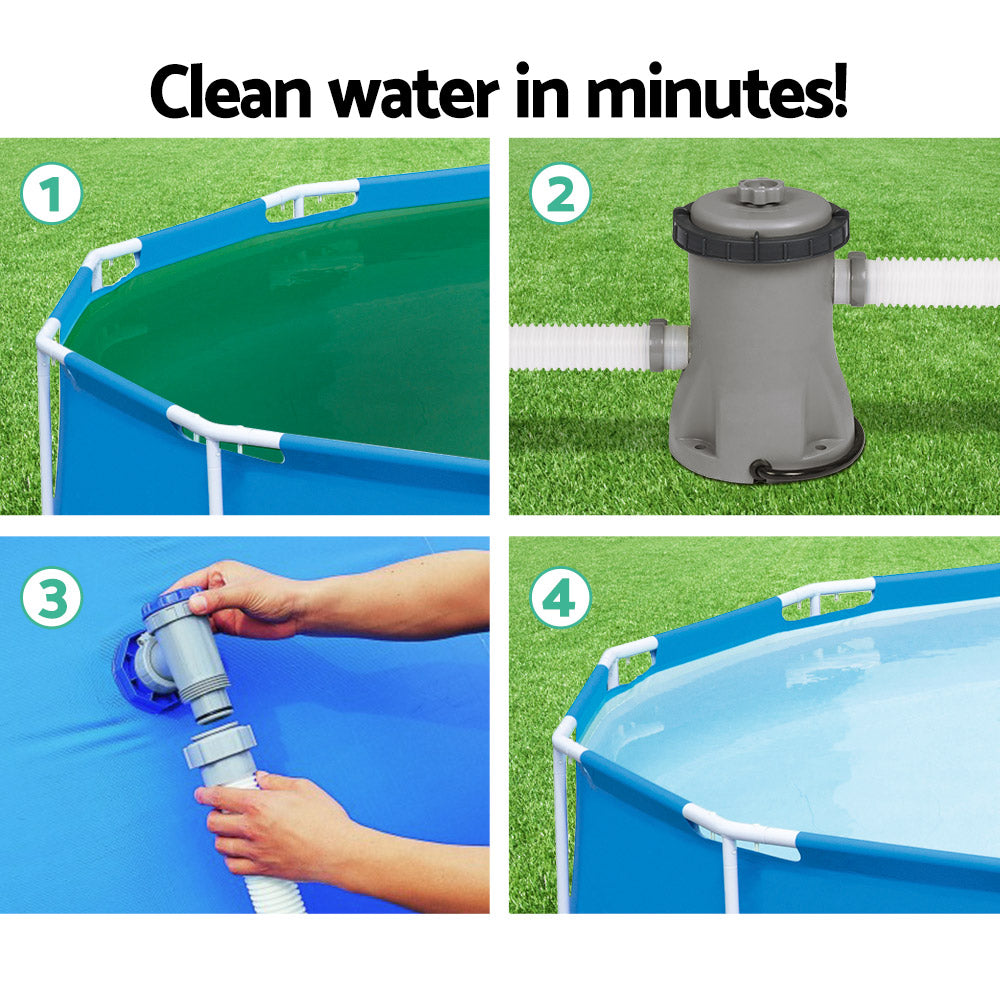 Bestway Pool Pump Cartridge Filter 330GPH 1249L/H Flowclear Filters Cleaner BW-FIL-PUMP-58381