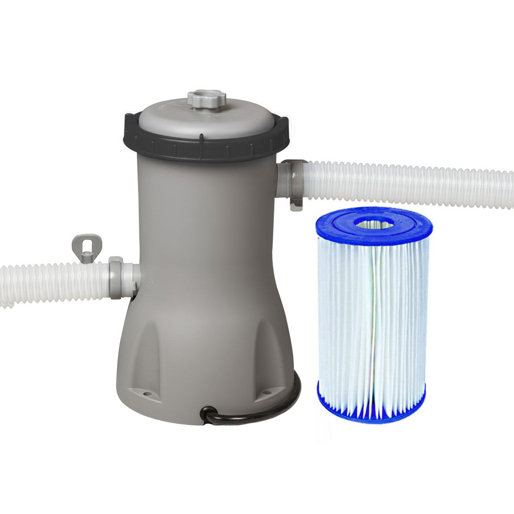 Bestway Pool Pump Cartridge Filter 800GPH 3028L/H Flowclear Filters Cleaner BW-FIL-PUMP-58386