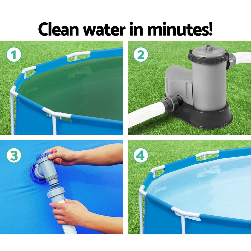 Bestway Pool Pump Cartridge Filter 1500GPH 5678L/H Flowclear Filters Cleaner BW-FIL-PUMP-58389