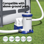 Bestway Pool Pump Cartridge Filter 2500GPH 9463L/H Flowclear Filters Cleaner BW-FIL-PUMP-58391