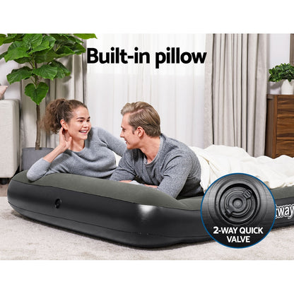 Bestway Air Mattress Double Inflatable Bed 30cm Airbed Grey BW-FL-BED-D-30-67681