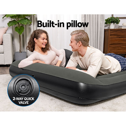 Bestway Air Mattress Queen Inflatable Bed 30cm Airbed Grey BW-FL-BED-Q-30-67682