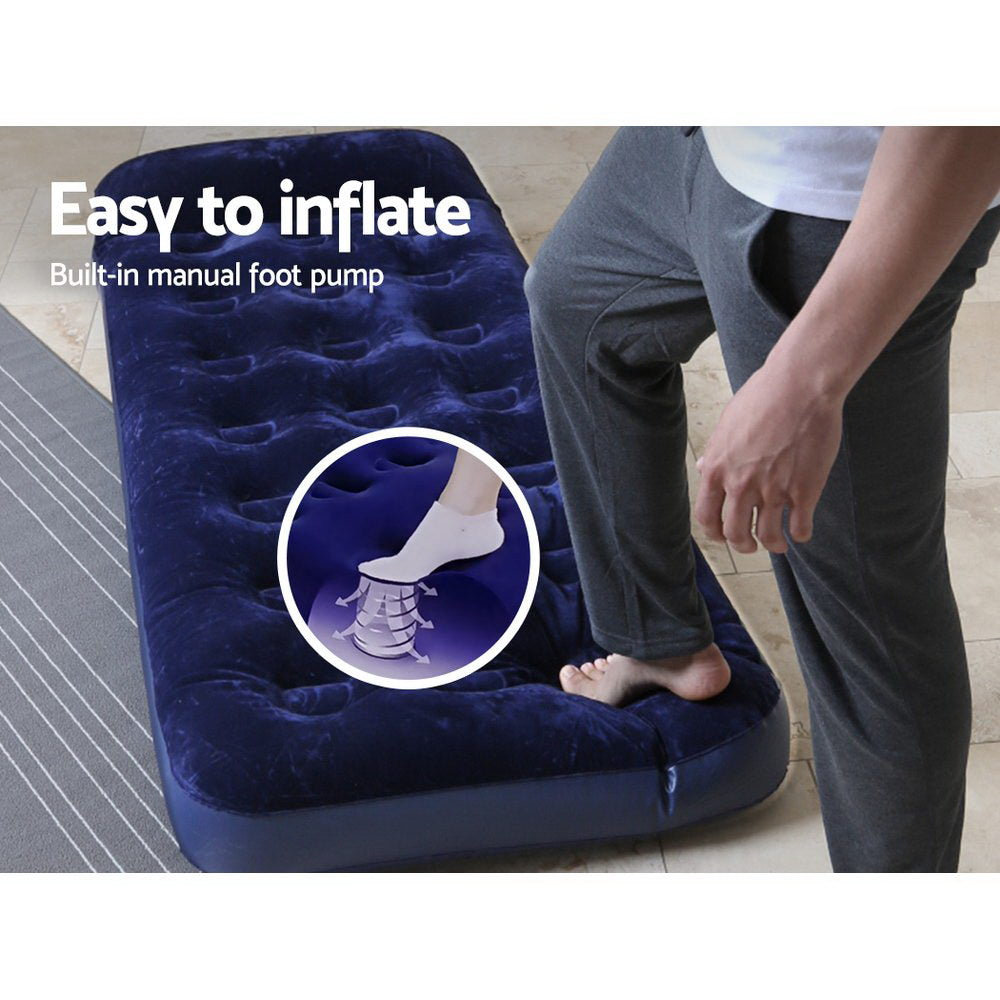 Bestway Single Size Inflatable Air Mattress - Navy BW-FL-BED-S-22