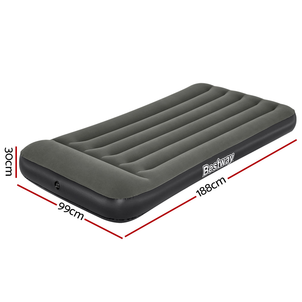 Bestway Air Mattress Single Inflatable Bed 30cm Airbed Grey BW-FL-BED-S-30-67680
