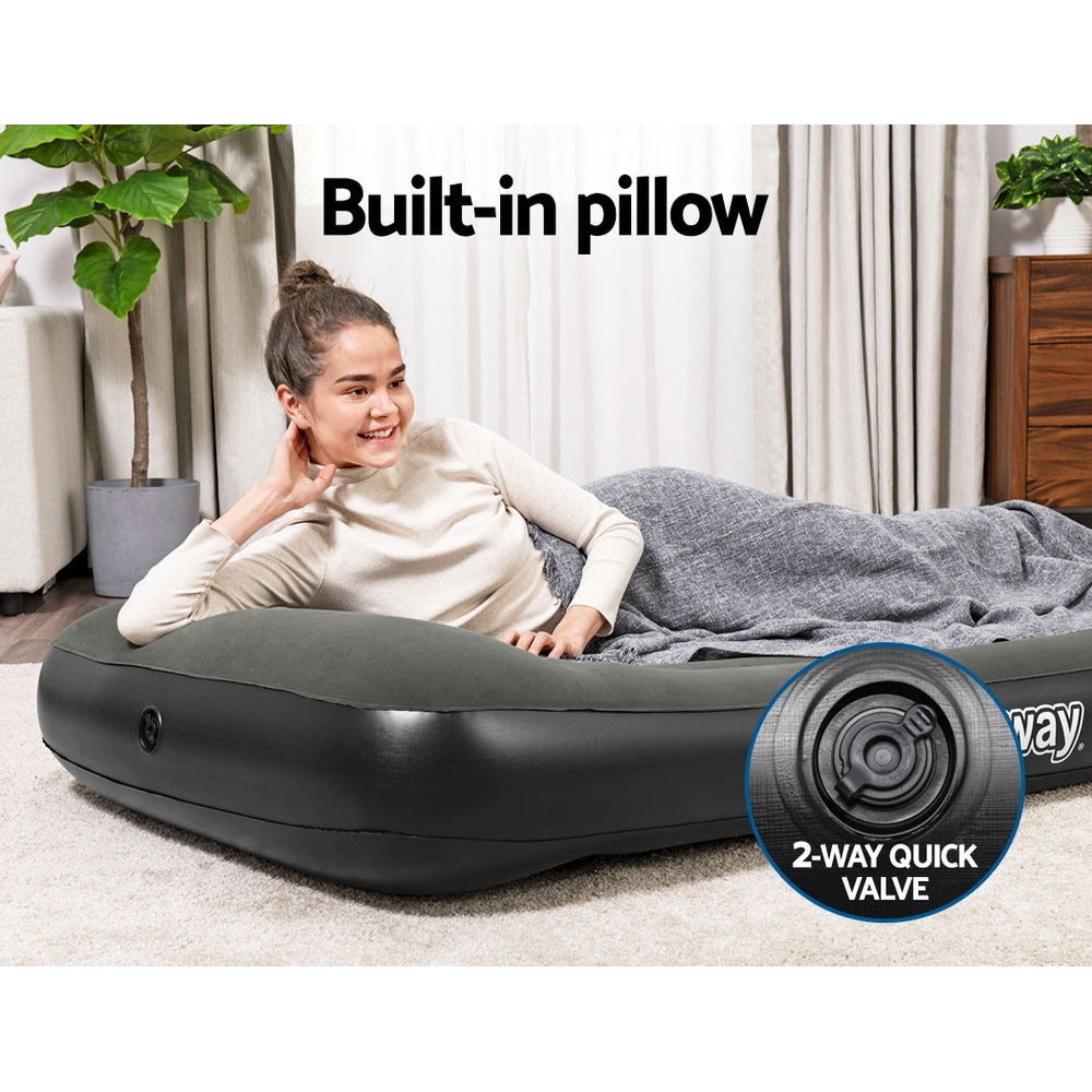 Bestway Air Mattress Single Inflatable Bed 30cm Airbed Grey BW-FL-BED-S-30-67680