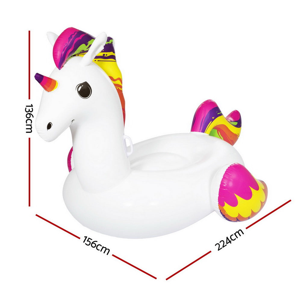 Bestway Unicorn Float Rider Inflatable Ride On Floating Pool Lounger 224x156CM BW-FLOAT-41113