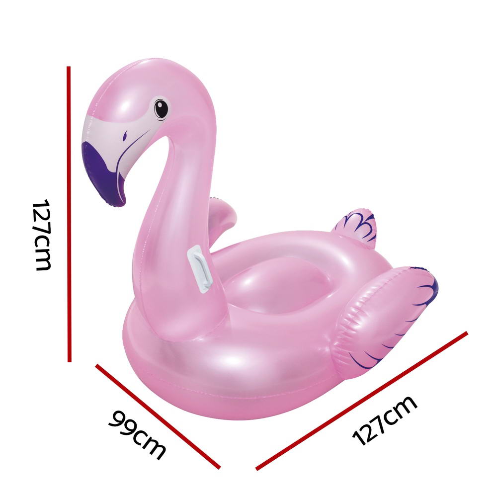Bestway Kids Flamingo Rider Ride On Float Floating Seat Pool Lounger 1.27Mx1.27M BW-FLOAT-41122