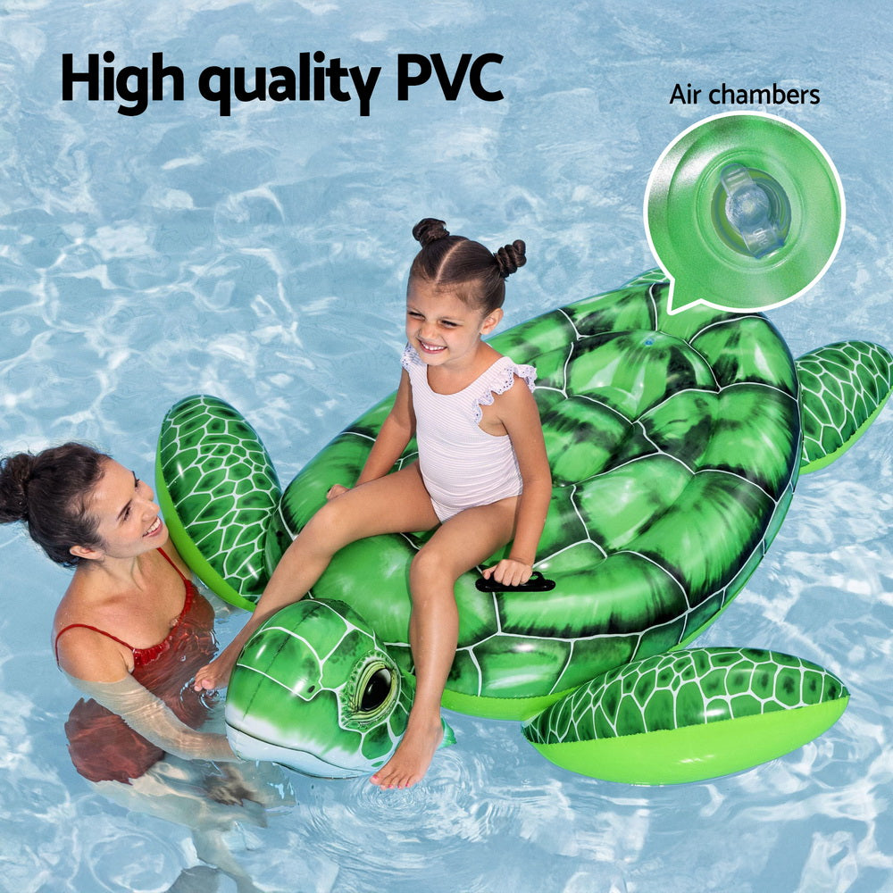 Bestway Float Turtle Rider Inflatable Ride On Floating Pool Lounger 153x140CM BW-FLOAT-41524