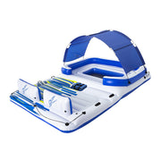 Bestway Pool Float Island Inflatable Lounge 6-person Seat Canopy BW-FLOAT-43105E