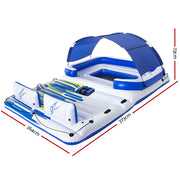 Bestway Pool Float Island Inflatable Lounge 6-person Seat Canopy BW-FLOAT-43105E