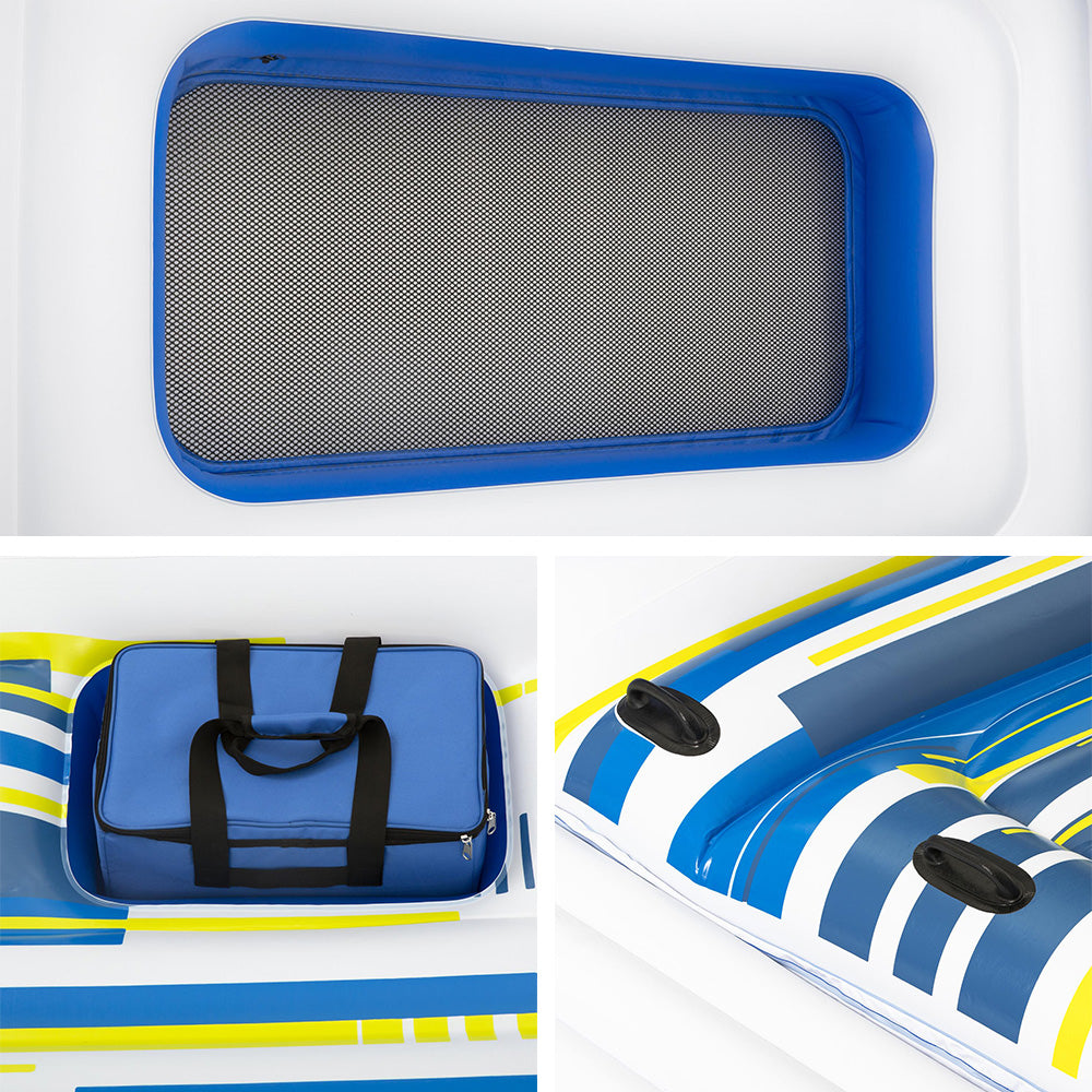 Bestway Pool Float Island Inflatable Lounge 6-person Seat Canopy BW-FLOAT-43105E