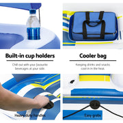 Bestway Pool Float Island Inflatable Lounge 6-person Seat Canopy BW-FLOAT-43105E