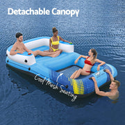 Bestway Inflatable Floating Island Float Lounger Sunshade Pool Bed 3.05Mx1.86M BW-FLOAT-43645