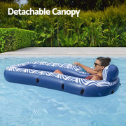 Bestway Inflatable Floating Float Lounger with Sunshade Canopy 1.98Mx1.12M Blue BW-FLOAT-43732