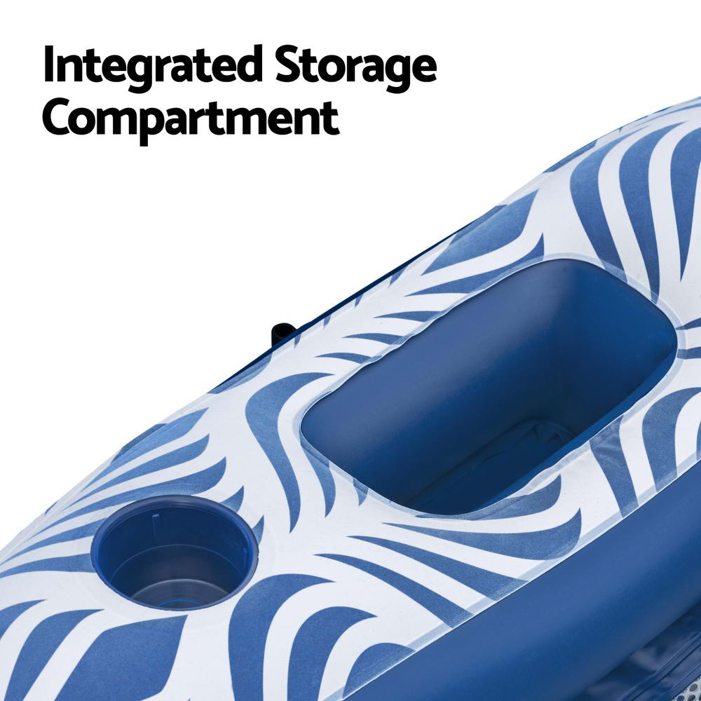 Bestway Inflatable Floating Float Lounger with Sunshade Canopy 1.98Mx1.12M Blue BW-FLOAT-43732