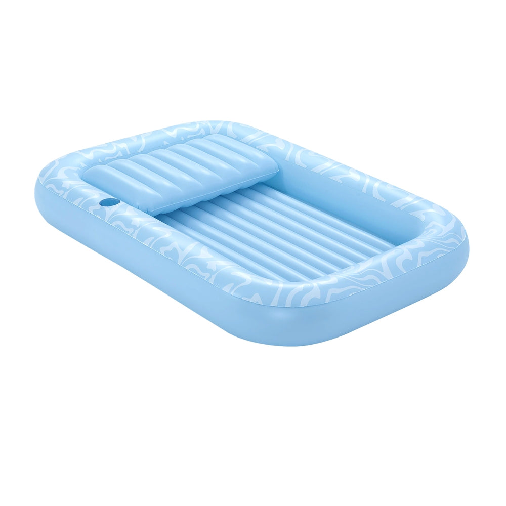 Bestway Float Floating Seat Pool Lounger Inflatable Lounge Chair Bed Pillow Cup Holder 2.03MX1.37M BW-FLOAT-43838