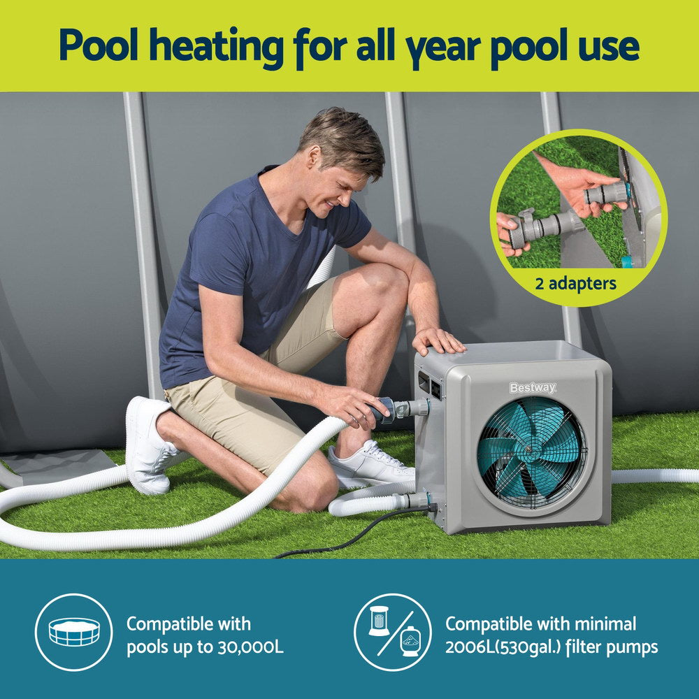 Bestway 4.4kW Pool Heater Water Temperature Heating Fit Pools up to 30,000L BW-HEAT-58748