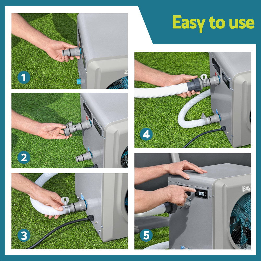 Bestway 4.4kW Pool Heater Water Temperature Heating Fit Pools up to 30,000L BW-HEAT-58748