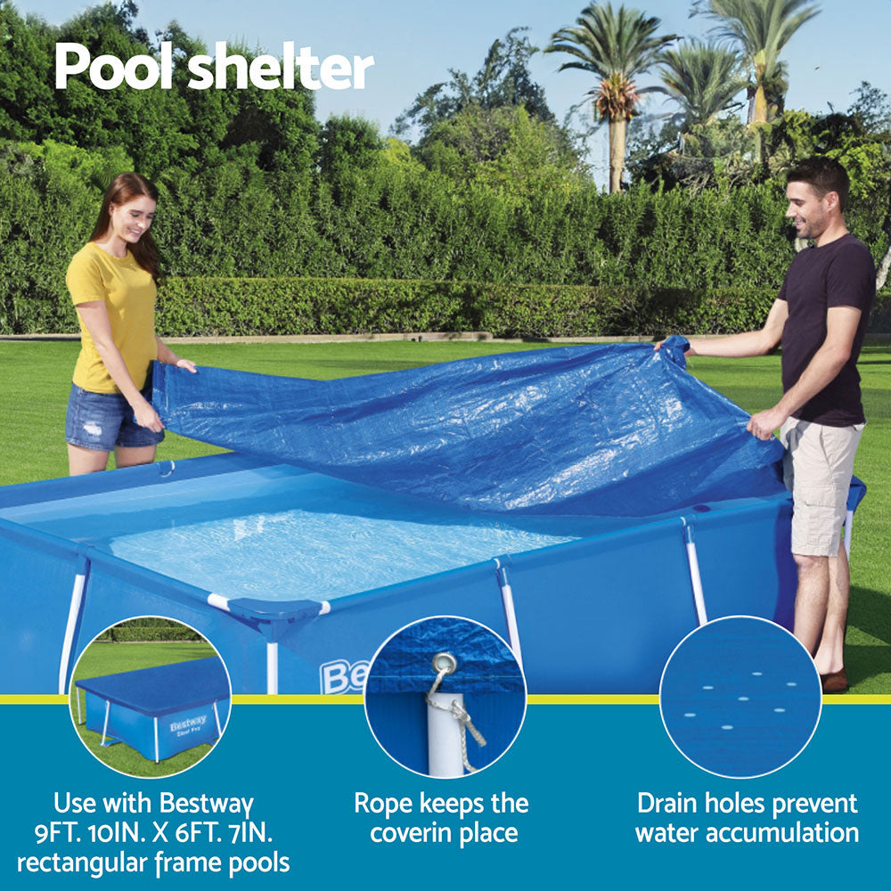 Bestway Pool Cover 58106 Fits 3x2.01m Above Ground Swimming Pool PE Blanket BW-PC-3X2-58106