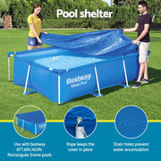 Bestway Pool Cover 264x174cm Rectangle Swimming Pool PE Shelter Fits 259x170cm Pools BW-PC-58105