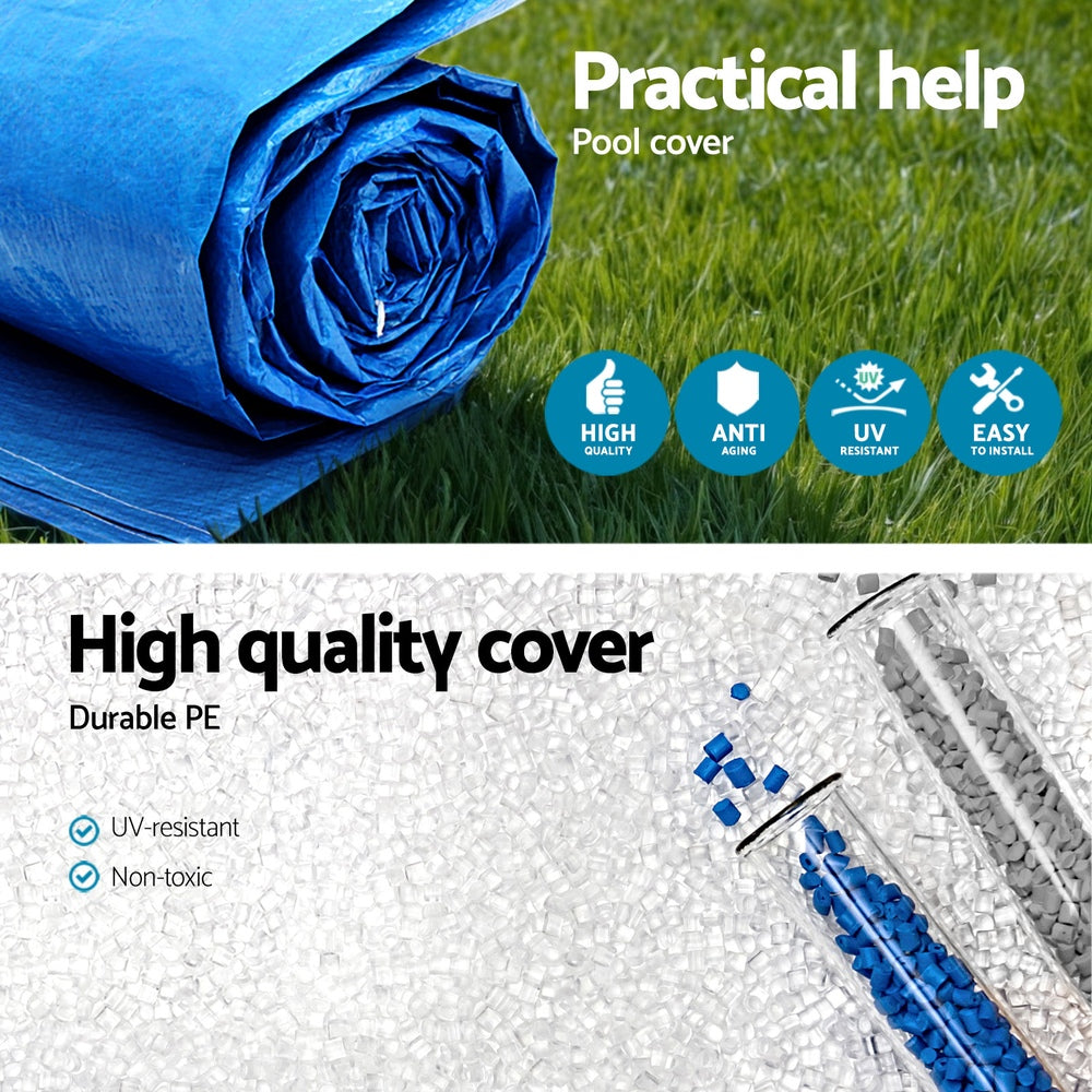 Bestway Pool Cover 264x174cm Rectangle Swimming Pool PE Shelter Fits 259x170cm Pools BW-PC-58105