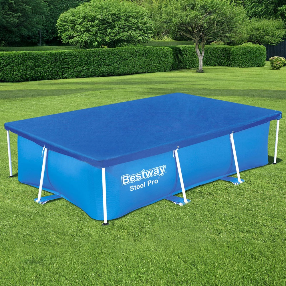 Bestway Pool Cover 264x174cm Rectangle Swimming Pool PE Shelter Fits 259x170cm Pools BW-PC-58105