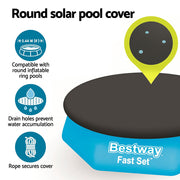 Bestway Pool Cover Fits 2.44m Above Ground Swimming Pool PVC Blanket BW-PC-R-244-58032