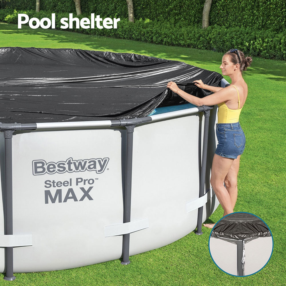 Bestway Pool Cover Fits 3.05m Round Above Ground Swimming Pool PVC Blanket BW-PC-R-305-58036