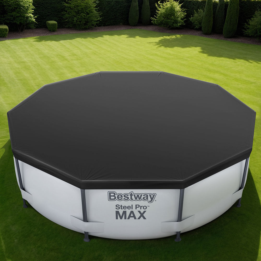 Bestway Pool Cover Fits 3.05m Round Above Ground Swimming Pool PVC Blanket BW-PC-R-305-58036