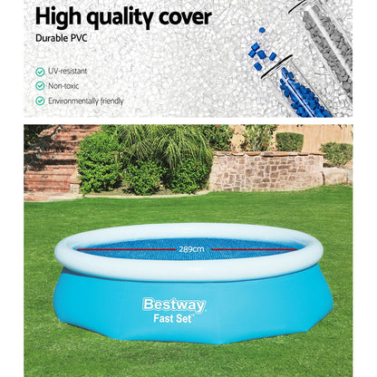 Bestway Pool Cover Fits 3.05m/10ft Round Swimming Pool PVC Blanket 2.89m BW-PC-S-58241