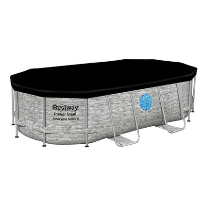 Bestway Swimming Pool 427x250x100cm Steel Frame Above Ground Pools Filter Pump Ladder 7250L BW-POOL-427CM-56715