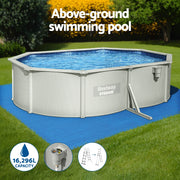 Bestway Swimming Pool 500x366x122cm Steel Frame Above Ground Pools Filter Pump Ladder 16296L BW-POOL-500-56587