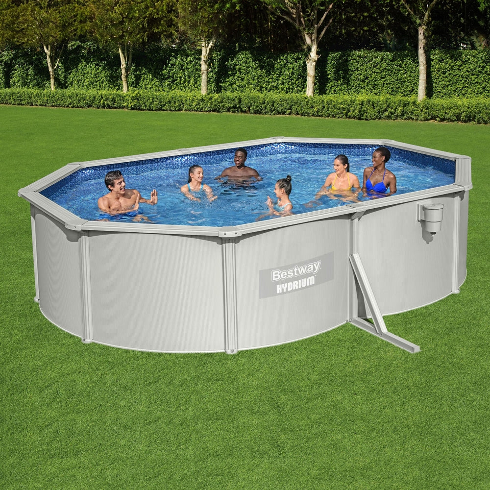 Bestway Swimming Pool 500x366x122cm Steel Frame Above Ground Pools Filter Pump Ladder 16296L BW-POOL-500-56587