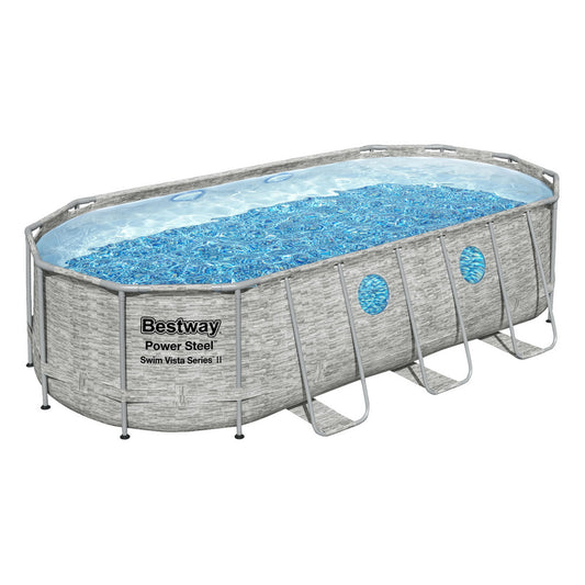 Bestway Swimming Pool 549x274x122cm Steel Frame Above Ground Pools Filter Pump Ladder 13430L BW-POOL-549-56717