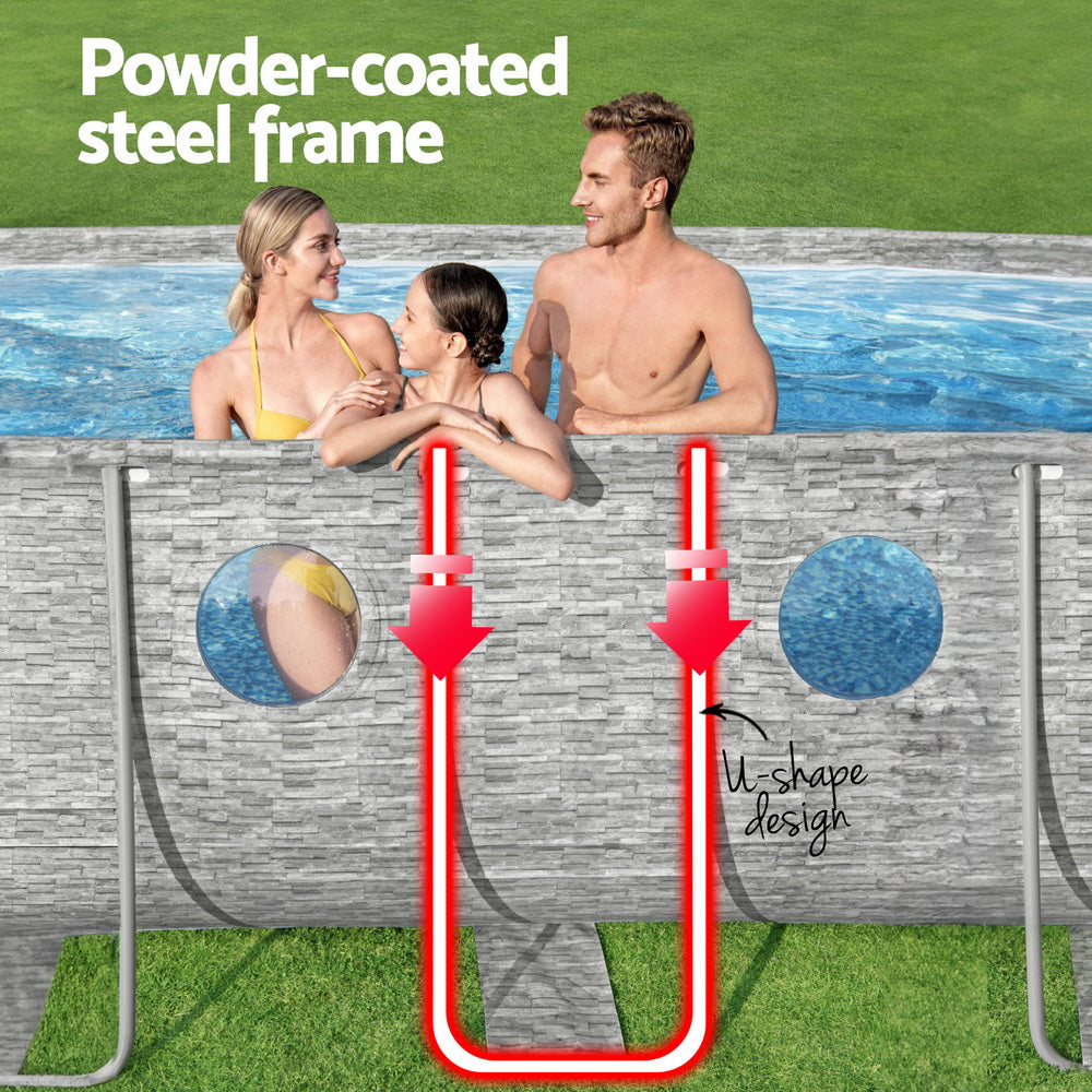 Bestway Swimming Pool 549x274x122cm Steel Frame Above Ground Pools Filter Pump Ladder 13430L BW-POOL-549-56717