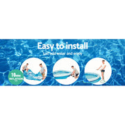 Bestway Swimming Pool 305x66cm Above Ground Round Inflatable Pools w/ Filter Pump 3200L BW-POOL-FAST-305-57457